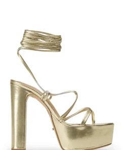 Tony Bianco New Arrivals Jemma Gold Nappa Metallic 14cm Heels
