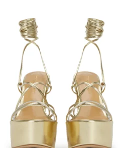 Tony Bianco New Arrivals Jemma Gold Nappa Metallic 14cm Heels