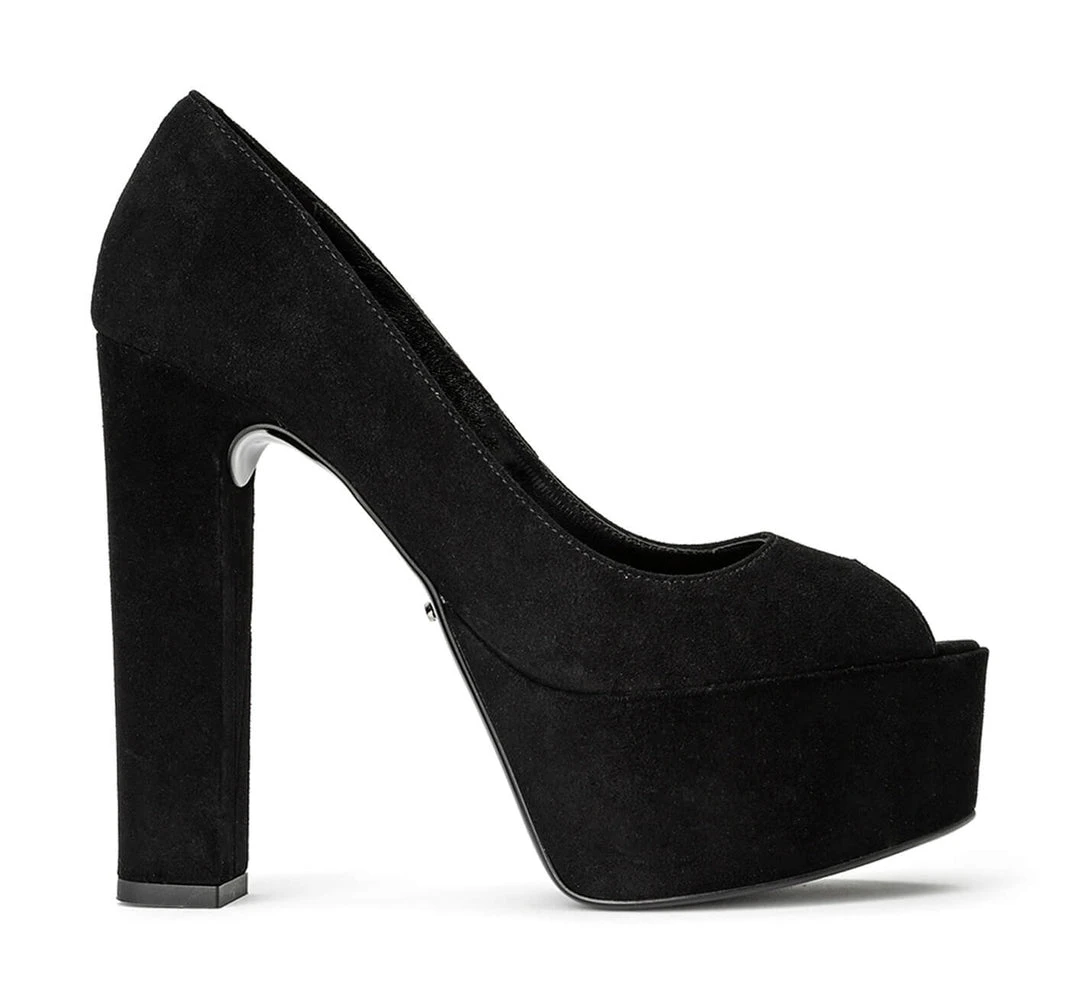 Tony Bianco Jewel Black Suede 14cm Heels 3 Tony Bianco Jewel Black Suede 14cm Heels