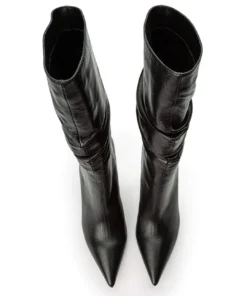 Tony Bianco Kerri Black Nappa 9.5cm Calf Boots 10 Tony Bianco Kerri Black Nappa 9.5cm Calf Boots
