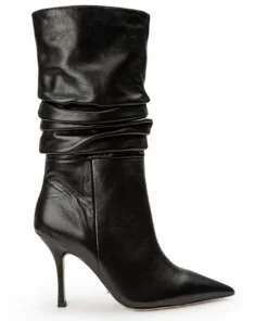 Tony Bianco Kerri Black Nappa 9.5cm Calf Boots