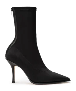 Tony Bianco Kit Black Lycra 9.5cm Ankle Boots