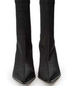 Tony Bianco Kit Black Lycra 9.5cm Ankle Boots