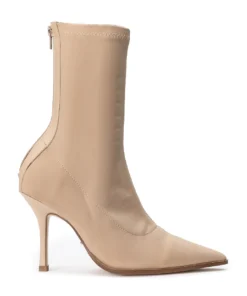Tony Bianco Kit Nude Lycra 9.5cm Ankle Boots Shoes