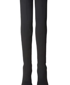 Tony Bianco Shoes Kori Black Sock Knit 9.5cm Long Boots