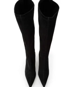 Tony Bianco Kortez Black Suede 9.5cm Calf Boots