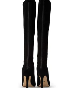 Tony Bianco Kortez Black Suede 9.5cm Calf Boots