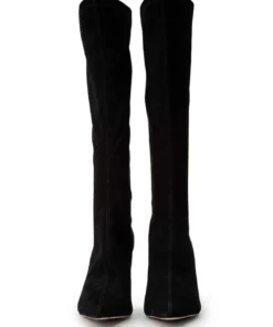 Tony Bianco Kortez Black Suede 9.5cm Calf Boots