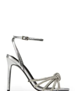 Tony Bianco New Arrivals Kyla Silver Foil 11cm Heels