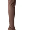 Tony Bianco Shoes Kylie Choc Stretch Suede 9.5cm Long Boots
