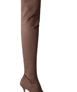 Tony Bianco Shoes Kylie Choc Stretch Suede 9.5cm Long Boots