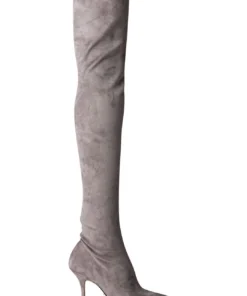Tony Bianco Kylie Steel Stretch Suede 9.5cm Long Boots