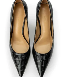 Tony Bianco Kysaia Black Croc 9.5cm Heels 8 Tony Bianco Kysaia Black Croc 9.5cm Heels