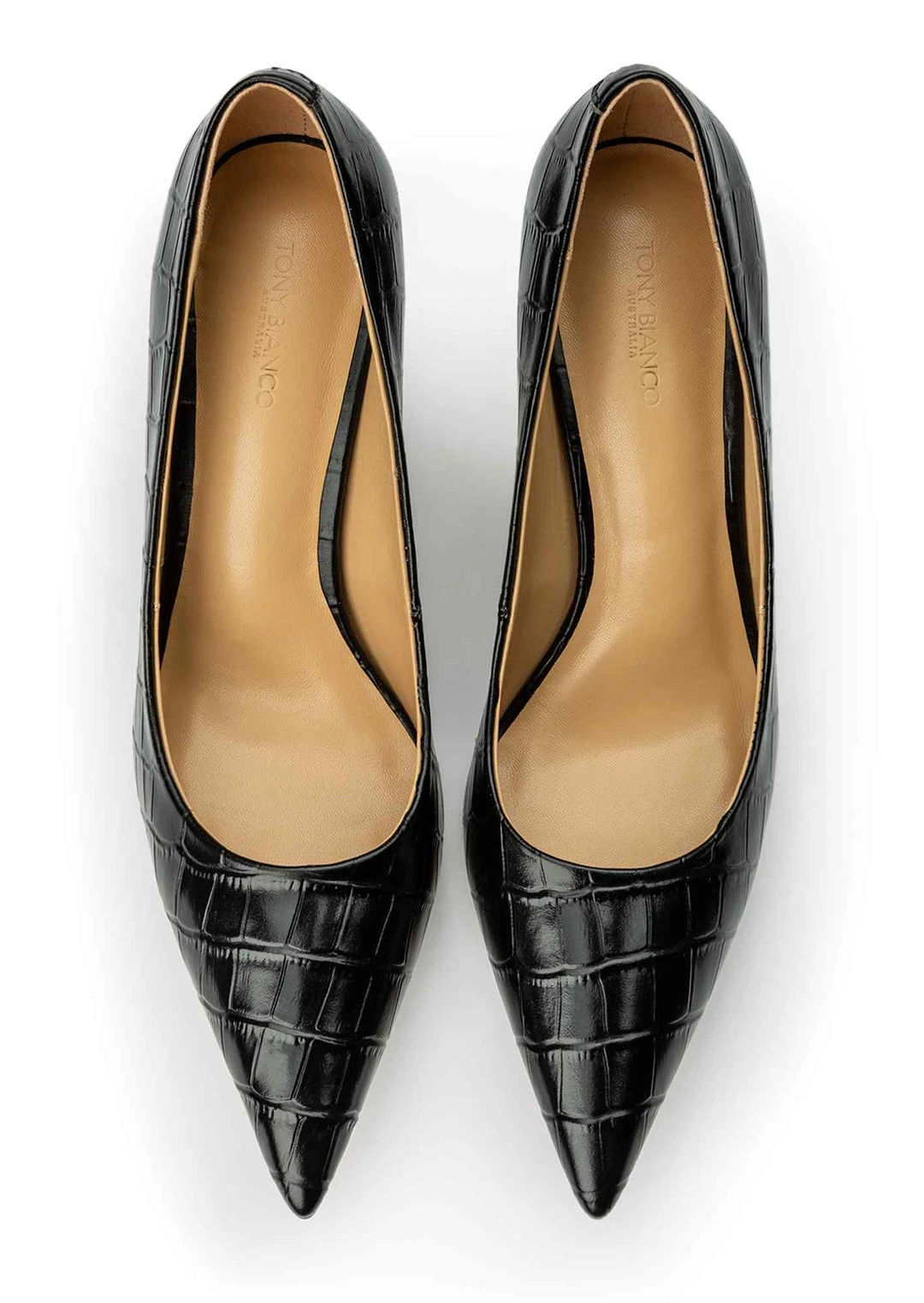 Tony Bianco Kysaia Black Croc 9.5cm Heels 5 Tony Bianco Kysaia Black Croc 9.5cm Heels