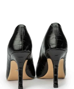Tony Bianco Kysaia Black Croc 9.5cm Heels 9 Tony Bianco Kysaia Black Croc 9.5cm Heels