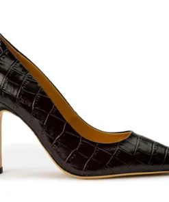 Tony Bianco Shoes Kysaia Mocha Croc 9.5cm Heels