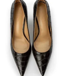 Tony Bianco Shoes Kysaia Mocha Croc 9.5cm Heels