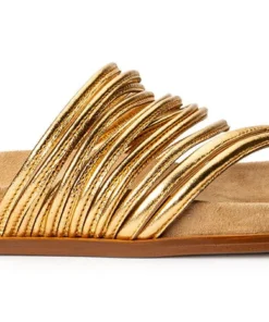 Tony Bianco Shoes Lamana Antique Gold Nappa 1.5cm Sandals