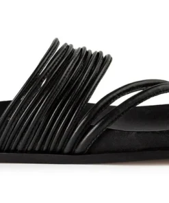 Tony Bianco Lamana Black Nappa 1.5cm Sandals Shoes