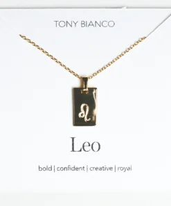 Tony Bianco Gold Leo Zodiac Necklace Accessories