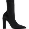 Tony Bianco Lila Black Lycra 10.3cm Ankle Boots