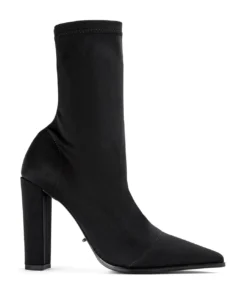 Tony Bianco Lila Black Lycra 10.3cm Ankle Boots