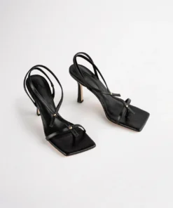 Tony Bianco Back In Stock Lilly Black Nappa 9.5cm Heels