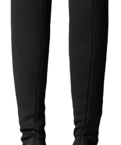 Tony Bianco Lucca Black Sock Knit 10.3cm Long Boots