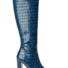 Tony Bianco Lucille Blue Croc 10.3cm Calf Boots 1 Tony Bianco Lucille Blue Croc 10.3cm Calf Boots