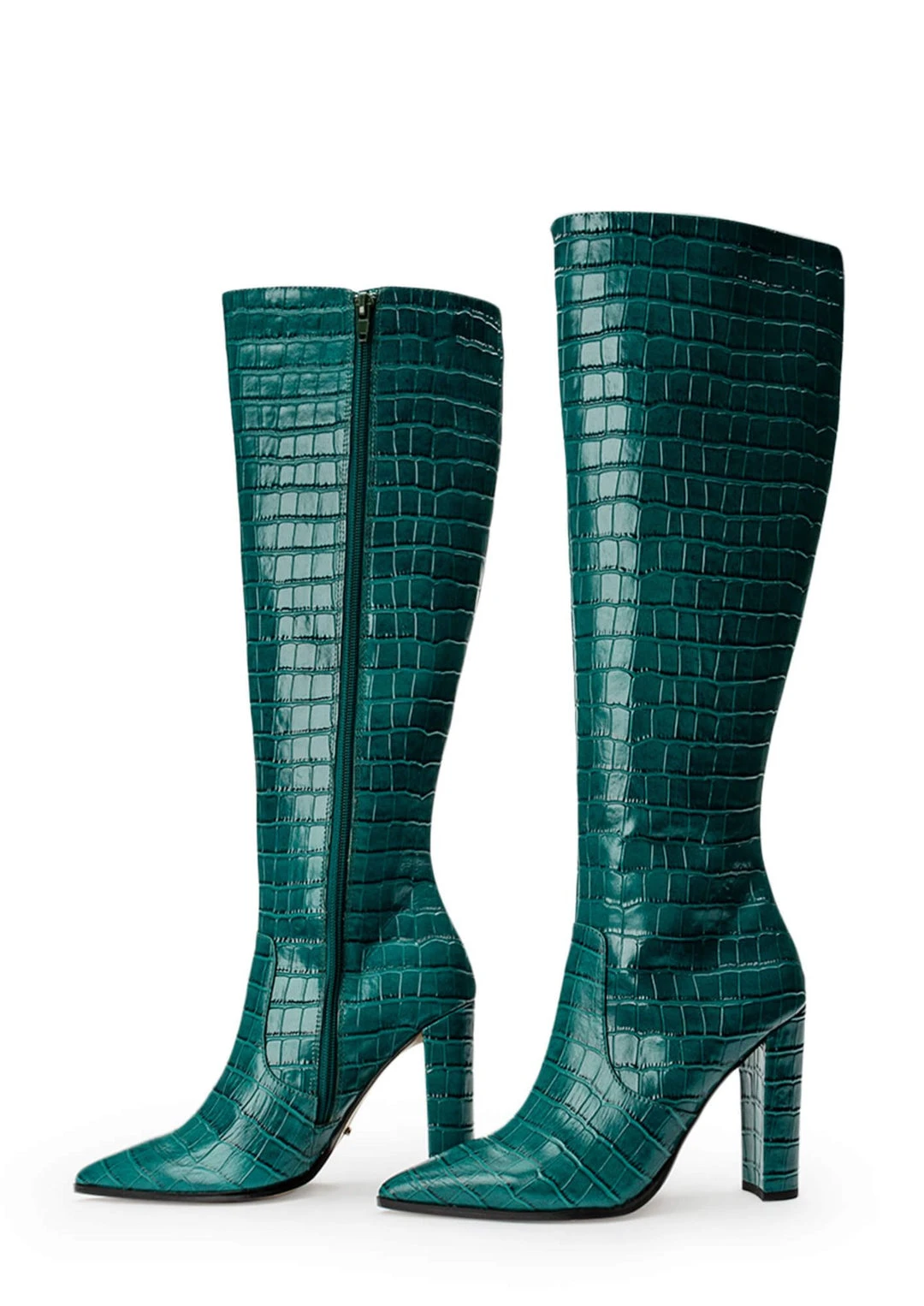 Tony Bianco Lucille Green Croc 10.3cm Calf Boots Shoes 6 Tony Bianco Lucille Green Croc 10.3cm Calf Boots Shoes