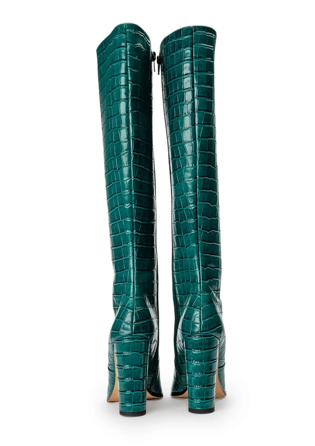 Tony Bianco Lucille Green Croc 10.3cm Calf Boots Shoes 7 Tony Bianco Lucille Green Croc 10.3cm Calf Boots Shoes