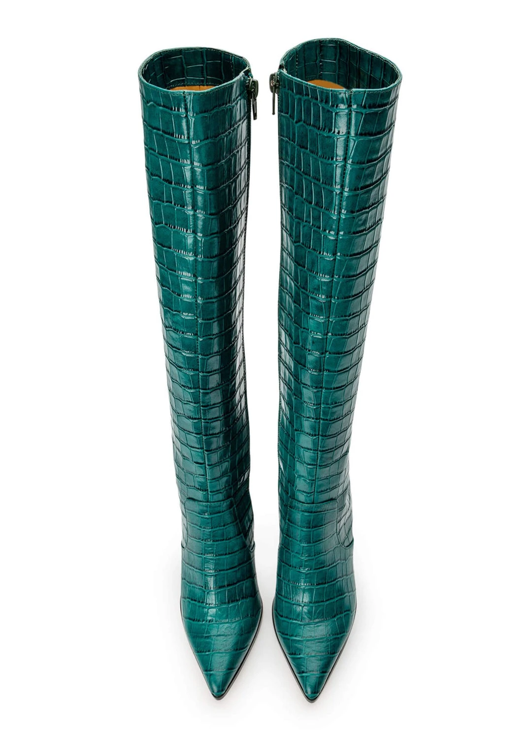 Tony Bianco Lucille Green Croc 10.3cm Calf Boots Shoes 5 Tony Bianco Lucille Green Croc 10.3cm Calf Boots Shoes
