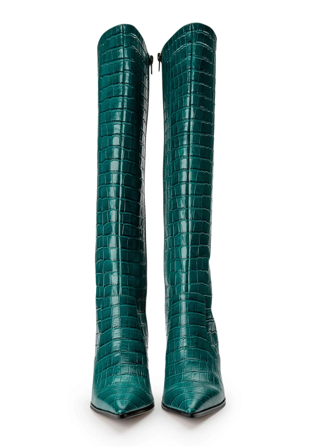 Tony Bianco Lucille Green Croc 10.3cm Calf Boots Shoes 4 Tony Bianco Lucille Green Croc 10.3cm Calf Boots Shoes