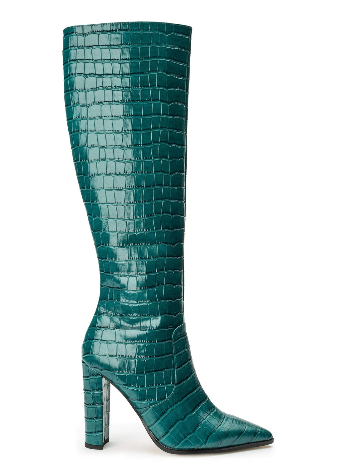 Tony Bianco Lucille Green Croc 10.3cm Calf Boots Shoes 3 Tony Bianco Lucille Green Croc 10.3cm Calf Boots Shoes