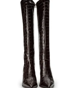 Tony Bianco Shoes Lucille Mocha Croc 10.3cm Calf Boots