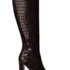 Tony Bianco Shoes Lucille Mocha Croc 10.3cm Calf Boots 1 Tony Bianco Shoes Lucille Mocha Croc 10.3cm Calf Boots
