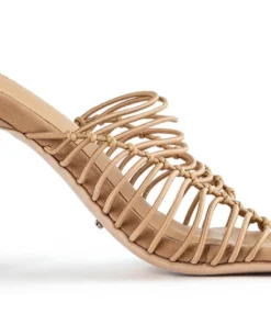 Tony Bianco Shoes Lynx Caramel Elastic 9.5cm Heels