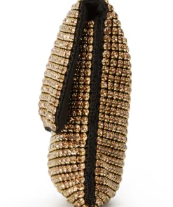 Tony Bianco New Arrivals Maddox Gold Crystal Clutch Bag