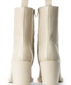 Tony Bianco Shoes Major Vanilla Capretto 7.5cm Ankle Boots