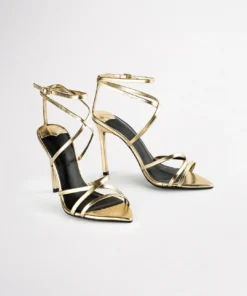 Tony Bianco Marcy Gold Foil 10.5cm Heels 12 Tony Bianco Marcy Gold Foil 10.5cm Heels