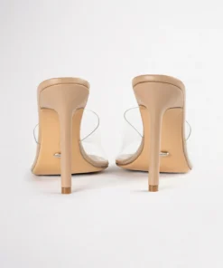 Tony Bianco Marley Clear Vinylite/Skin 10.5cm Heels