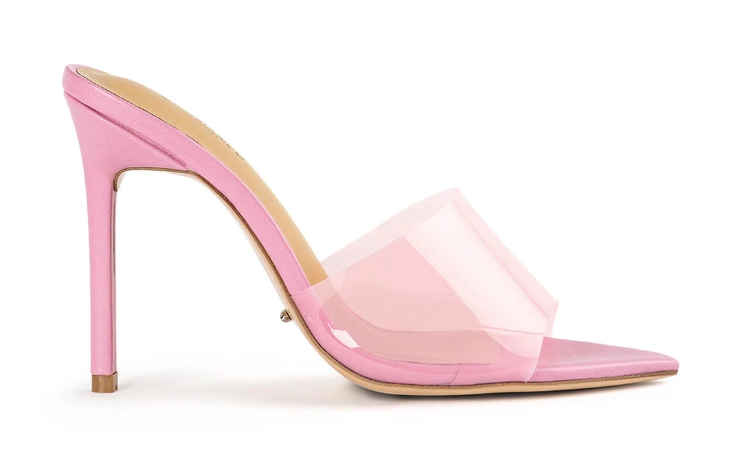 Tony Bianco Shoes Marley Musk Vinylite/Musk Nappa 10.5cm Heels 3 Tony Bianco Shoes Marley Musk Vinylite/Musk Nappa 10.5cm Heels