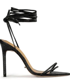 Tony Bianco Millie Black Snake 10.5cm Heels Best Sellers