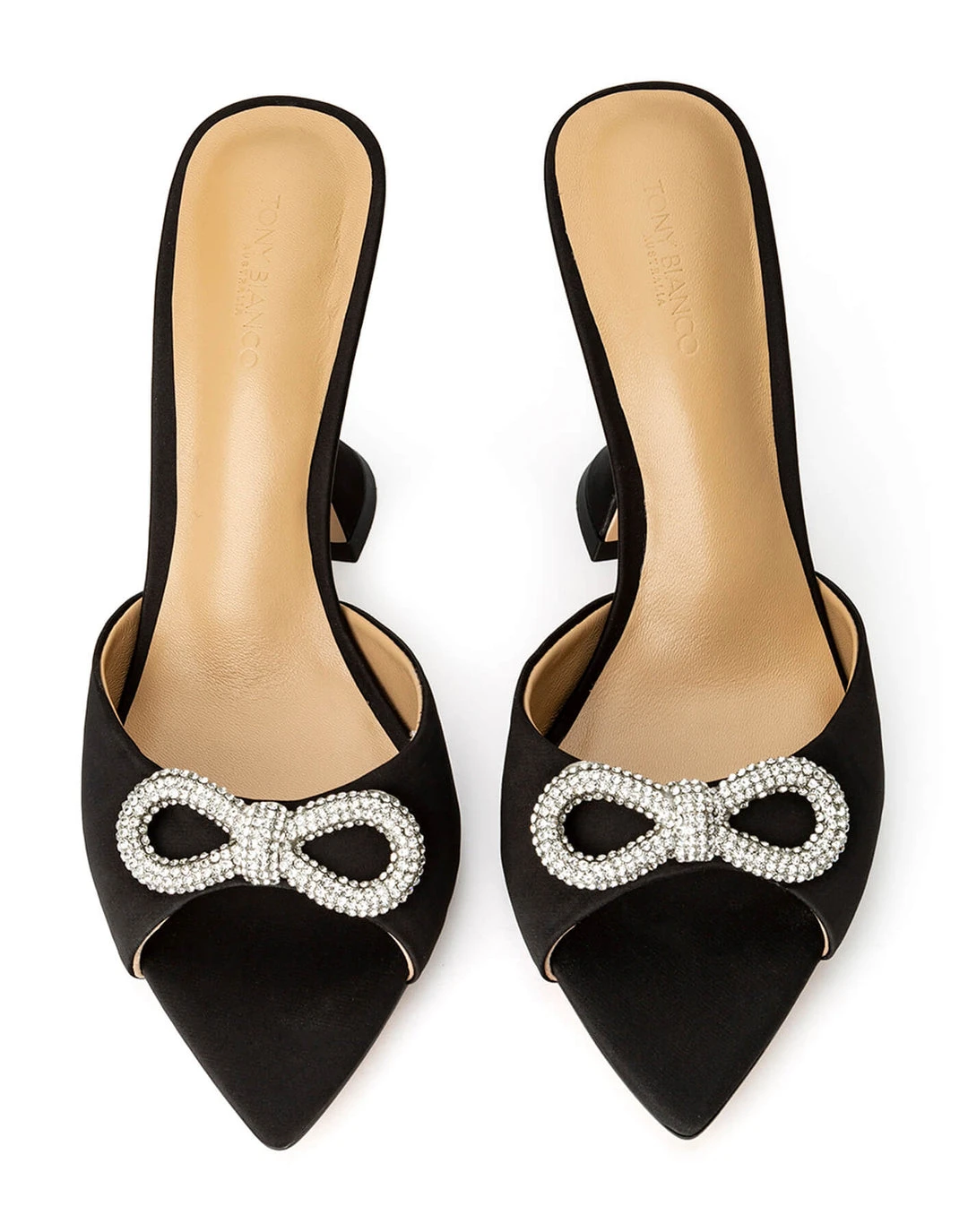 Tony Bianco Montana Black Satin 10.5cm Heels 4 Tony Bianco Montana Black Satin 10.5cm Heels