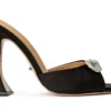 Tony Bianco Montana Black Satin 10.5cm Heels