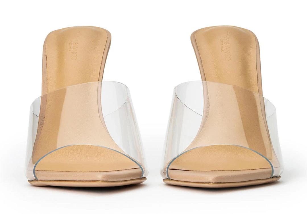 Tony Bianco Mylo Clear Vinylite/Skin 10.5cm Heels 5 Tony Bianco Mylo Clear Vinylite/Skin 10.5cm Heels