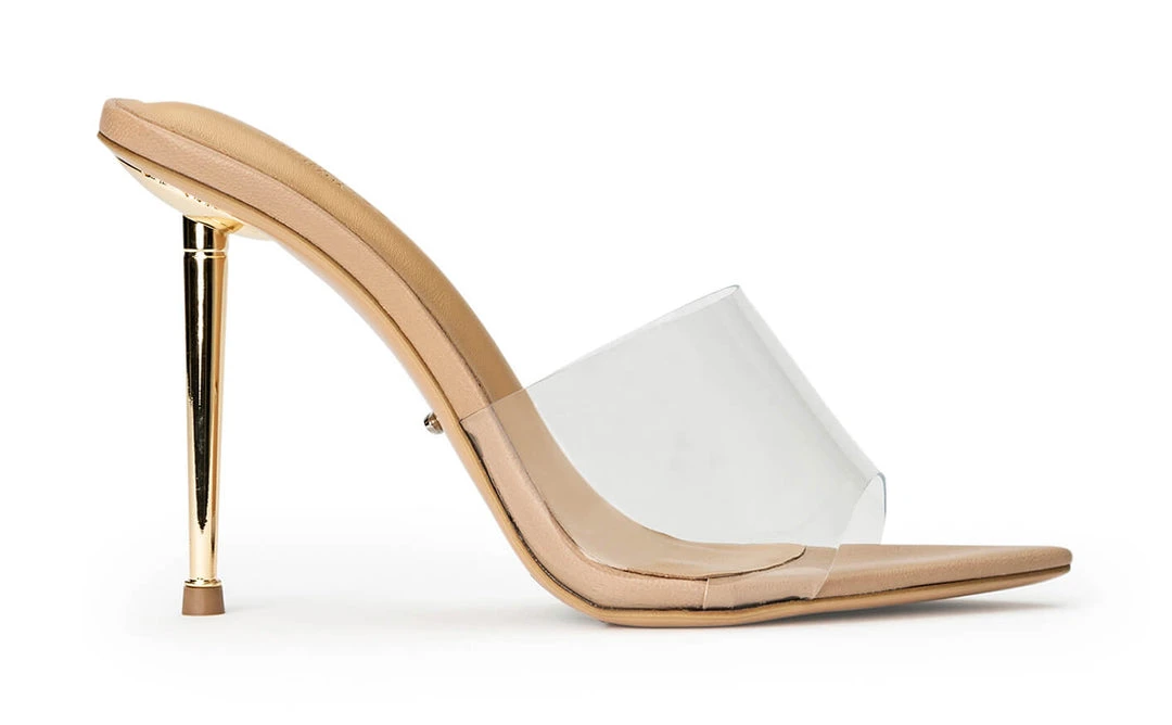 Tony Bianco Mylo Clear Vinylite/Skin 10.5cm Heels 3 Tony Bianco Mylo Clear Vinylite/Skin 10.5cm Heels