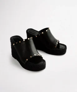 Tony Bianco Pearson Black Como 10.5cm Wedges