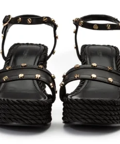 Tony Bianco Peyton Black Como 10.5cm Wedges