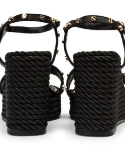 Tony Bianco Peyton Black Como 10.5cm Wedges